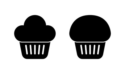 Cup cake icon logo design. Cup cake sign and symbol
