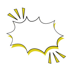 Comic speech bubble effect vector art with transparent background