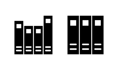 Library icon logo design. education sign and symbol