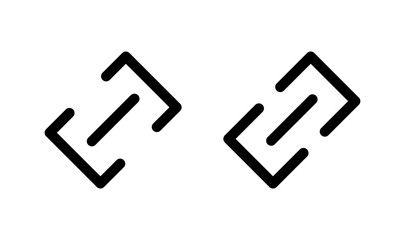 Link icon logo design. Hyperlink chain sign and symbol