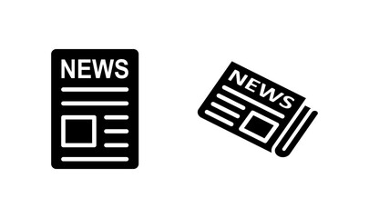 Newspaper icon logo design. news paper sign and symbolign