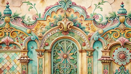 Elegant Hand-Drawn Whimsical Journaling Patterns: Architectural Photography