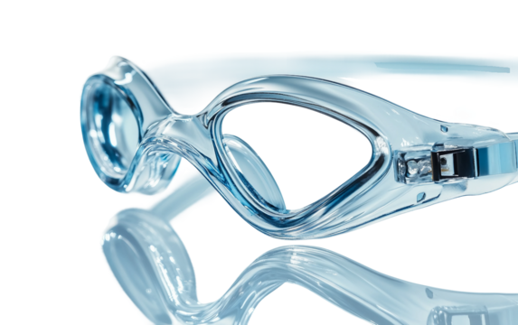 Close up view of synchronized swimming nose clip used by athletes during performance isolated on white background PNG