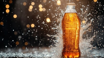 Refreshing soda bottle explosion