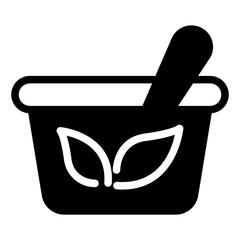 medicine herb icon solid style