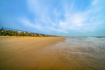 Santa Monica Beach and background