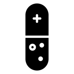 capsule supplement icon solid style