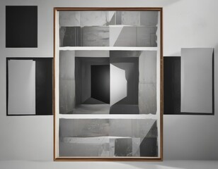 Geometric photo collage layout with customizable image frames  ,  design,  rectangle