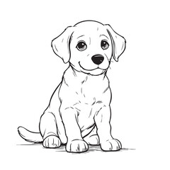 Fototapeta premium beagle puppy on white background