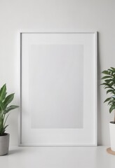 Modern minimalist white frame collage mockup, clean aesthetic, composition, shape, clean