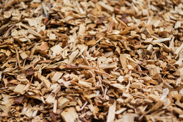 敷き詰められたウッドチップ