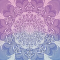 Intricate Purple Pink Blue Mandala Pattern