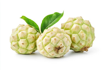 Fototapeta premium Custard Apple on White Background – Studio Shot