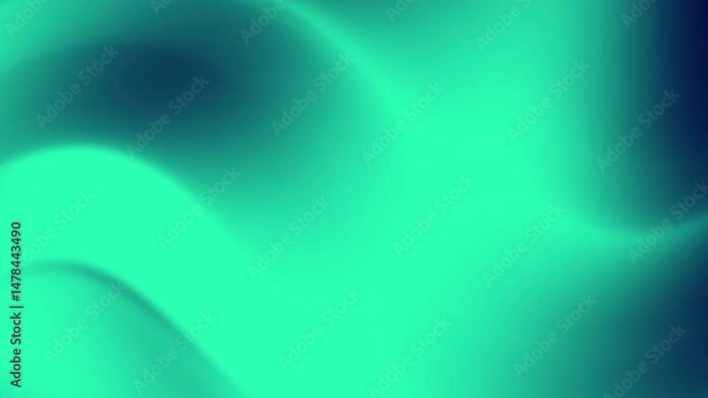 Poster emerald waves blend into blue creating a flowing surreal abstract backdrop