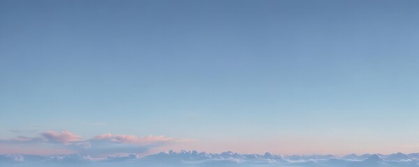 Obraz premium Serene pastel blue sky gradient, smooth, ethereal , nature, art