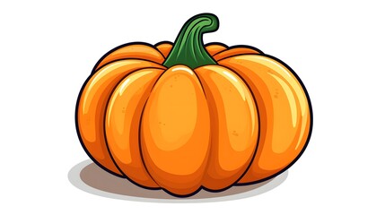 Hand-Drawn Stylish Fresh Organic Pumpkin Vegetable for Food Designs