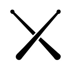 drumsticks silhouette on transparent background for web and graphic design