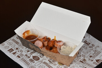 schupfnudeln French fries with sauerkraut Weisswürst white sausage typical German food taste