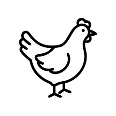Chicken on transparent background for web and graphic design