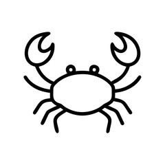 Crab on transparent background for web and graphic design