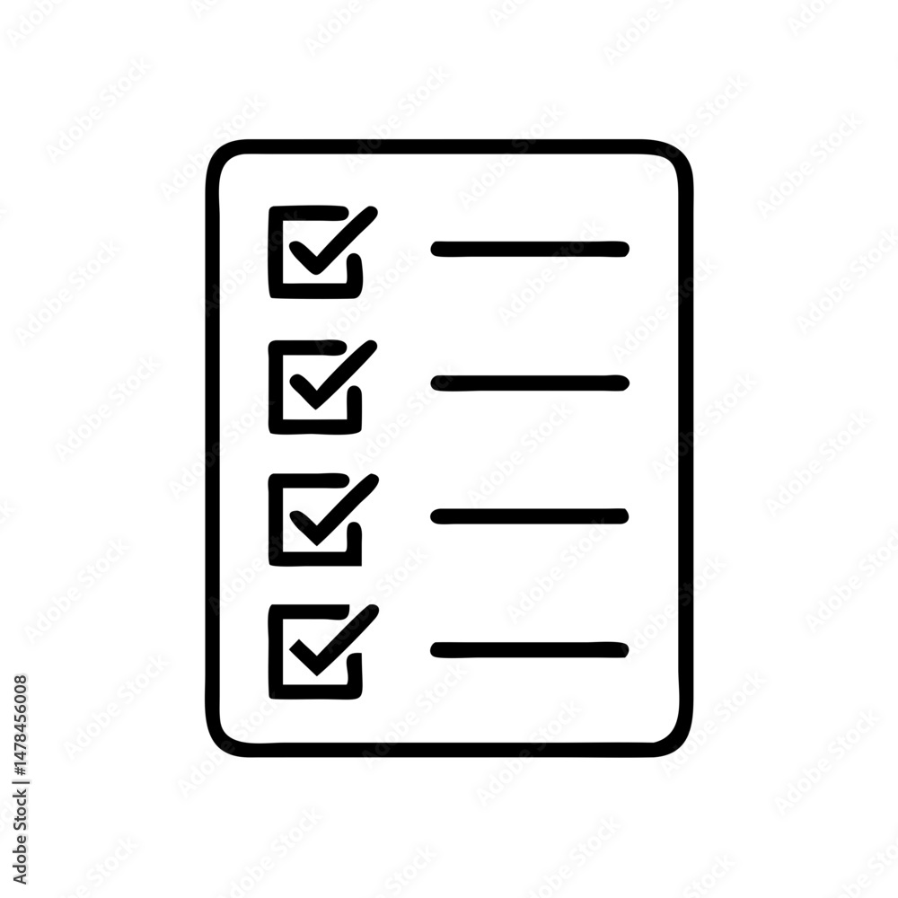 Poster education checklist on transparent background for web and graphic design