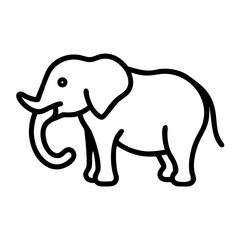 Elephant on transparent background for web and graphic design