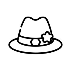 Hat on transparent background for web and graphic design