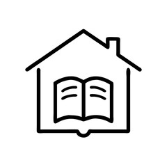 Home schooling on transparent background for web and graphic design