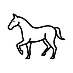 Horse on transparent background for web and graphic design