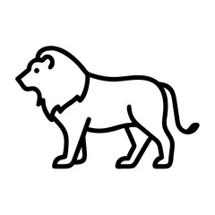 Lion on transparent background for web and graphic design