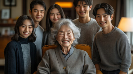 Fototapeta premium お婆さんと孫