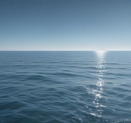 Obraz premium Subtle light blue gradient, calming ocean vibes, light, calm, depth