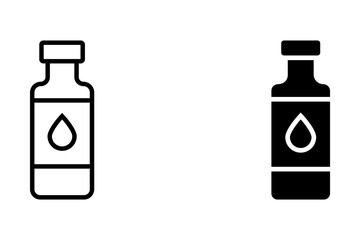 Collection of bottle icons in water drop style. bottle vector icon