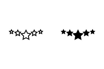 five star rating. level stars - best and top black concept abstract vector illustration