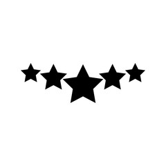 five star rating. level stars - best and top black concept abstract vector illustration