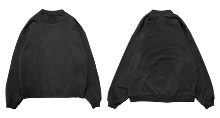 Realistic mockup of a casual crewneck with smooth details. Isolated transparent background makes it...