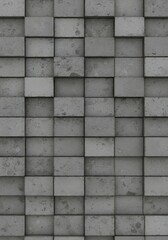 Naklejka premium A detailed view of a textured concrete brick wall creates an interesting background.