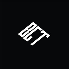BGT letter logo design on black background.