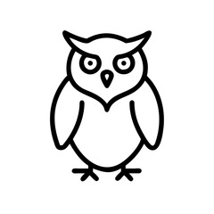 Owl on transparent background for web and graphic design