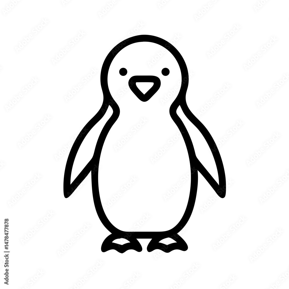 Aufkleber penguin on transparent background for web and graphic design