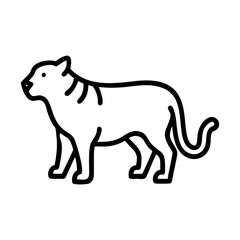 Tiger on transparent background for web and graphic design