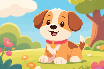 Cute dog illustration