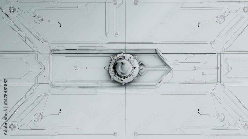 Aufkleber abstract tech background futuristic digital interface design