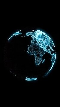Digital globe with glowing lines representing global networks