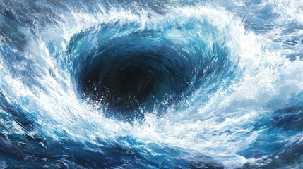 Fototapeta premium Oceanic vortex, dark abyss