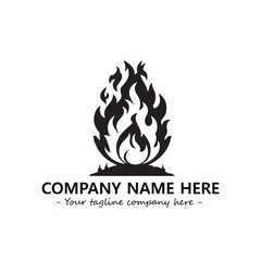 Fire Logo Company Design Illustration Vector Graphic Image