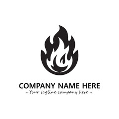 Fire Logo Company Design Illustration Vector Graphic Image