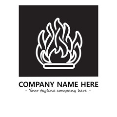 Fire Logo Company Design Illustration Vector Graphic Image