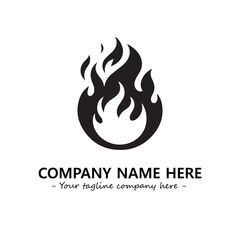 Fire Logo Company Design Illustration Vector Graphic Image
