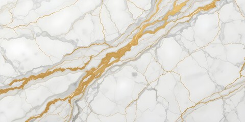 Fototapeta premium Luxurious White Marble Texture with Golden Veins and Grey Accents – High-End Natural Stone Background for Interior Design and Elegant Digital Projects